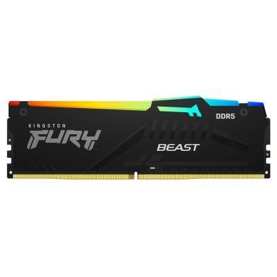 KINGSTON FURY Beast Black RGB 16GB DDR5 4800MT/s / CL38 / DIMM 