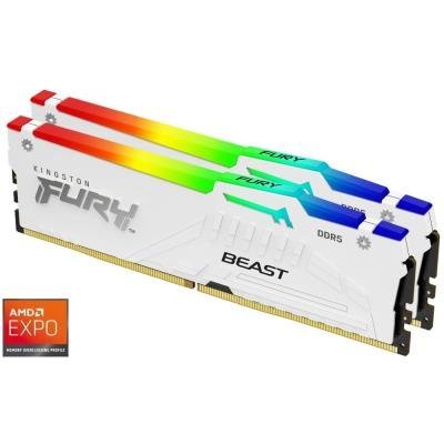 KINGSTON FURY Beast White RGB EXPO 64GB DDR5 5200MT/s / CL36 / DIMM / Kit 2x 32GB