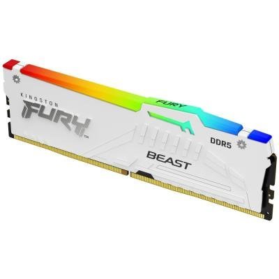 KINGSTON FURY Beast White RGB XMP 16GB DDR5 5200MT/s / CL40 / DIMM /