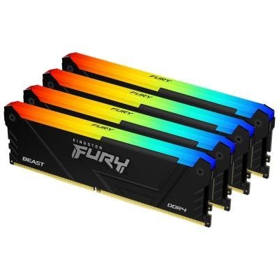 KINGSTON FURY Beast RGB 64GB DDR4 3600MT/s / DIMM / CL18 / KIT 4x 16GB