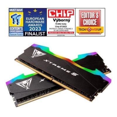 PATRIOT VIPER XTREME 5 RGB 32GB DDR5 8000MT/s / DIMM / CL38 / Kit 2x 16GB