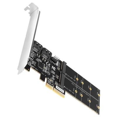 AXAGON řadič do PCIe pro 2x SATA 6G + 2x M.2 SSD / PCES-SA4M2 / délka: 2230 až 2280