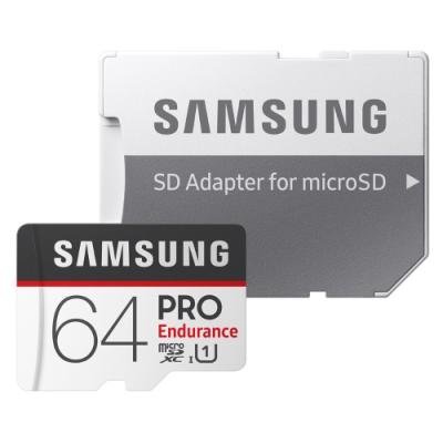 SAMSUNG PRO Endurance MicroSDXC 64GB + SD Adapter / CL10 UHS-I U1