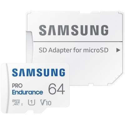 SAMSUNG PRO Endurance MicroSDHC 64GB + SD Adapter / CL10 UHS-I U1 / V10 