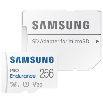 SAMSUNG PRO Endurance MicroSDXC 256GB + SD Adapter / CL 10 UHS-I U3 / V30 