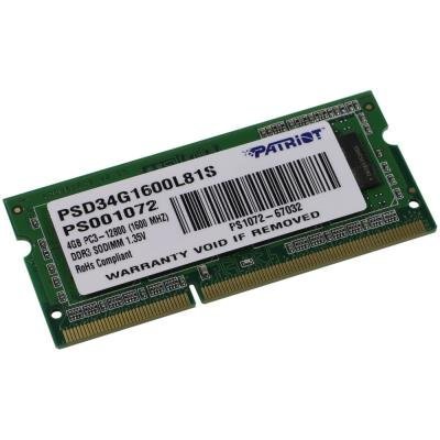 Operační paměť Patriot 4GB DDR3 1600MHz