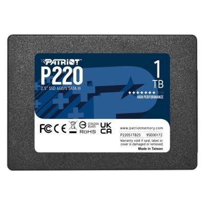 PATRIOT P220 1TB SSD / Interní / 2,5" / SATA 6Gb/s / 