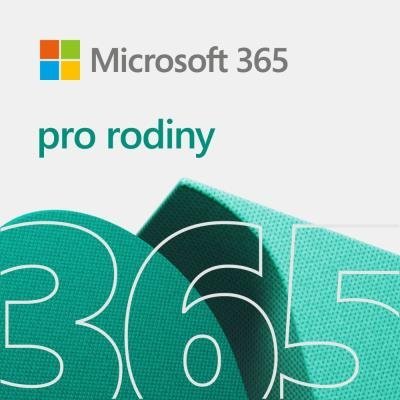 Microsoft 365 pro rodiny - CZ, předplatné 1 rok, elektronická licence