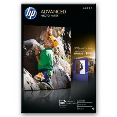 HP Advanced Photo Paper, Glossy 10 x 15cm, bez okraj 100 listů 250g 