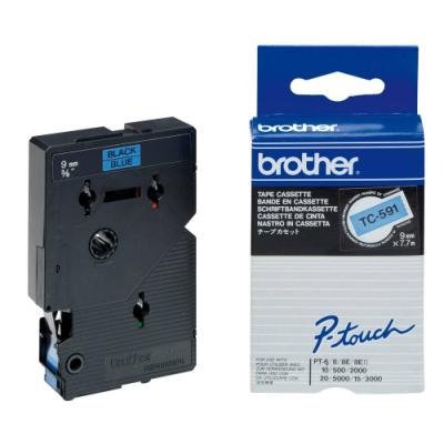 Páska Brother TC-591 modrá-černá 9mm