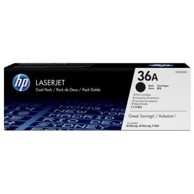 HP black toner for LJ P1505, aQ 2000 pages CB436AD 2pack