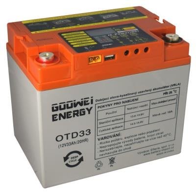 DEEP CYCLE (GEL) battery GOOWEI ENERGY OTD33, 33Ah, 12V