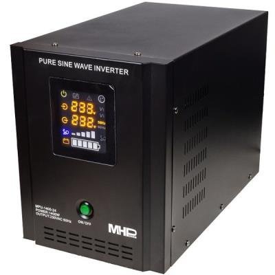 Inverter MPU-1400-24, UPS, 1400W, pure sine wave, 24V