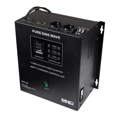 Inverter MSKD-500-12, UPS, 500W, pure sine wave, 12V, solar regulator MPPT 