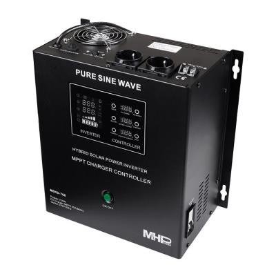 Inverter MSKD-700-12, UPS, 700W, pure sine wave, 12V, solar regulator MPPT 