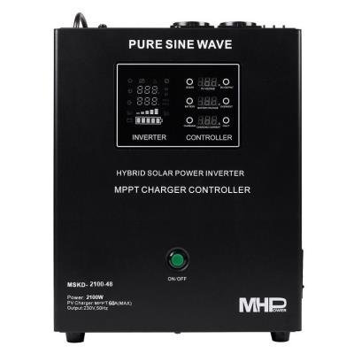 Inverter MSKD-2100-48, UPS, 2100W, pure sine wave, 48V, solar regulator MPPT 