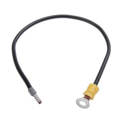 Cable for battery connect, 25cm, 4mm2, ring M6 - bootlace ferrule